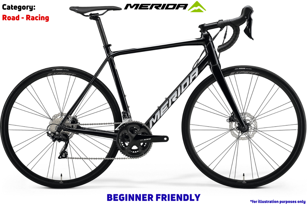 Merida Scultura 400 - Metallic Black (Silver) | Hup Leong Company